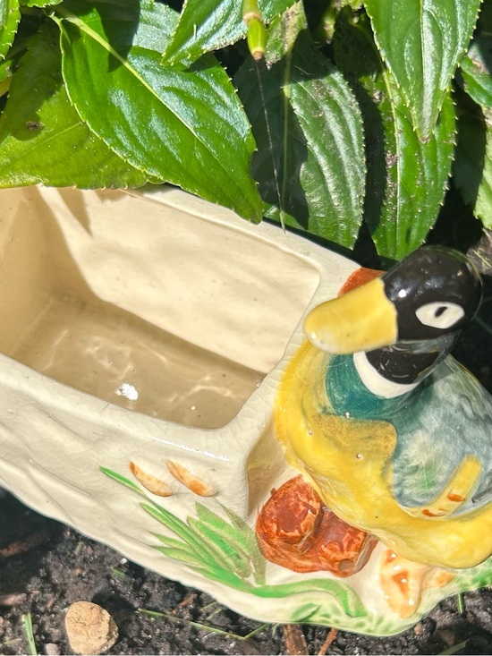 Other - Vintage Ceramic Duck Planter Japan Style 
Cottagecore Farmhouse Decor
